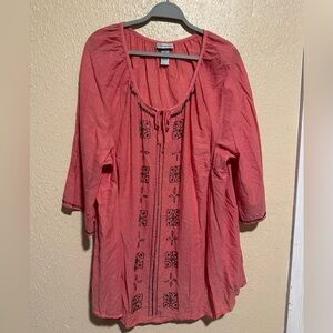 Catherine’s Top‎ Beaded 100% Cotton Size 3X